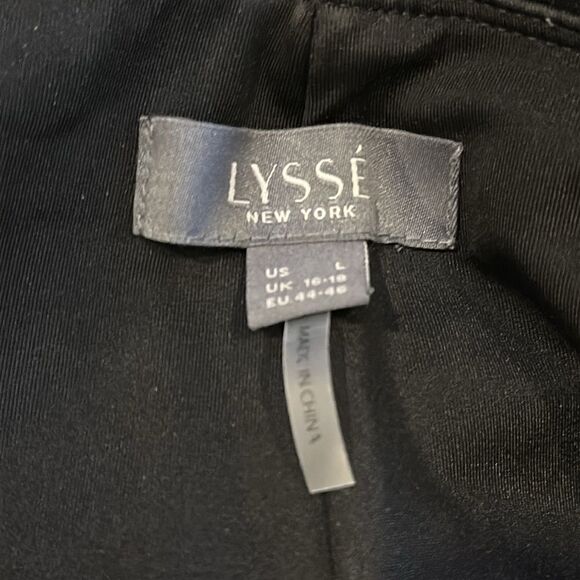 Lyssé Women’s Pull On Black with Pinstripes + Grey & Black Side Stripes - Size L - Picture 5 of 8